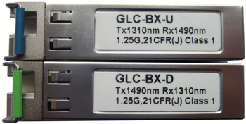 GLC-BX-D - 1000BASE-BX-D Single-fiber downstream bi-directional SFP GigE 10Km SFP transceiver (100% Cisco Compatible)